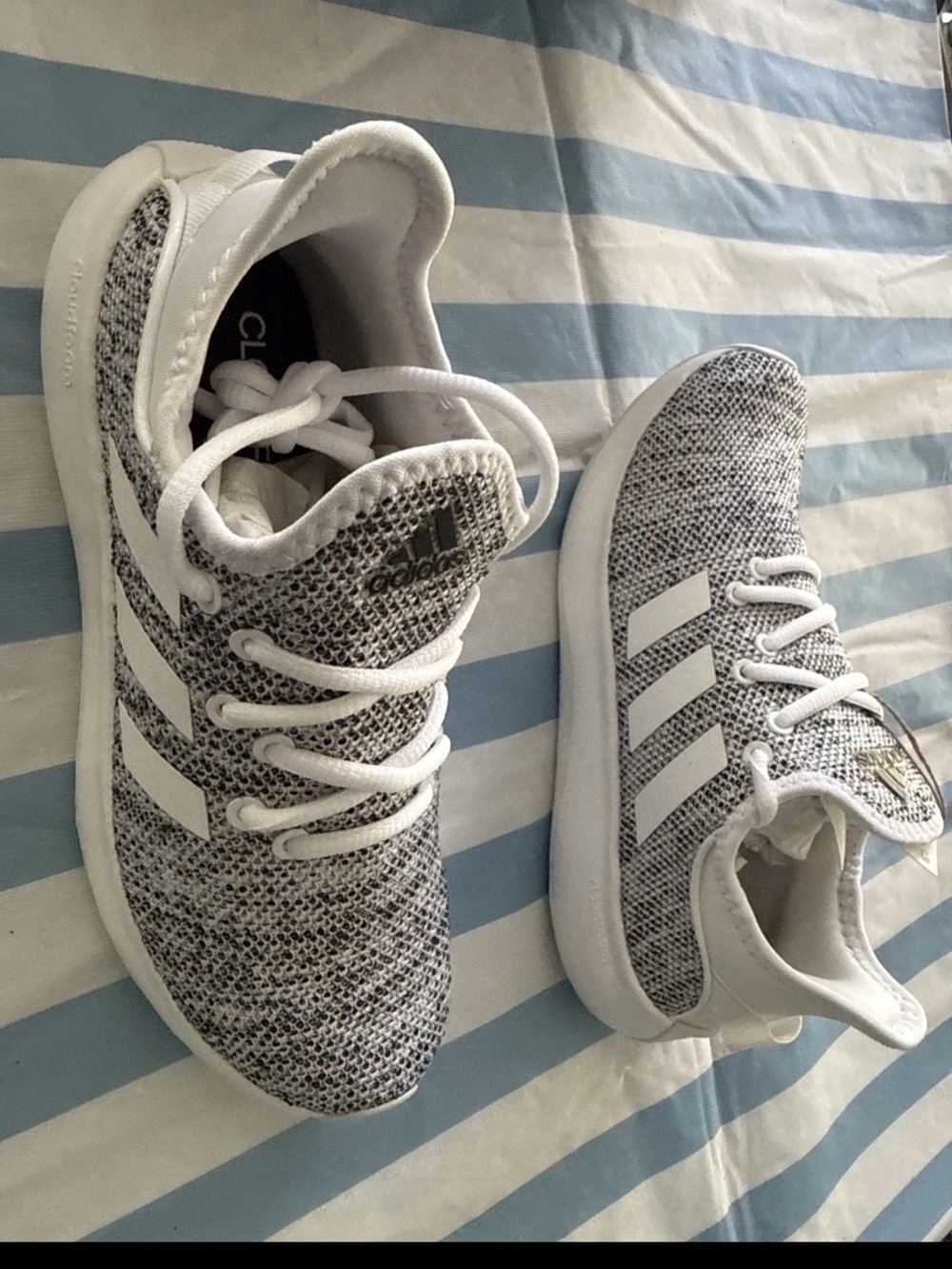 Adidas Cloudfoam Pure SPW Women's 5.5 / Men's 4.5 Grey White IF3393